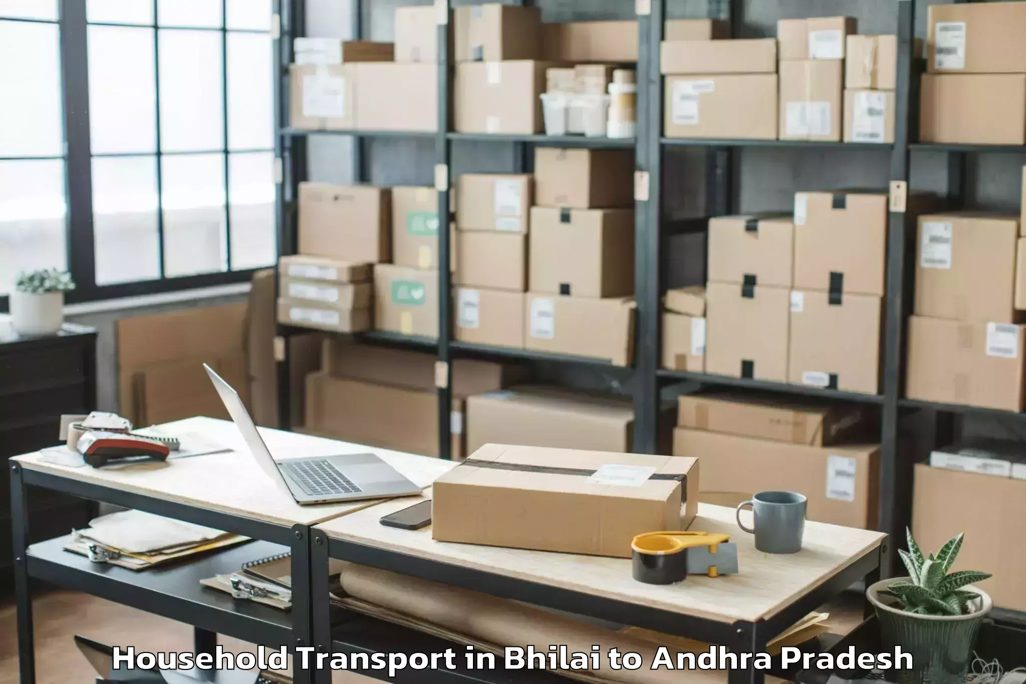 Professional Bhilai to Ponnur Household Transport